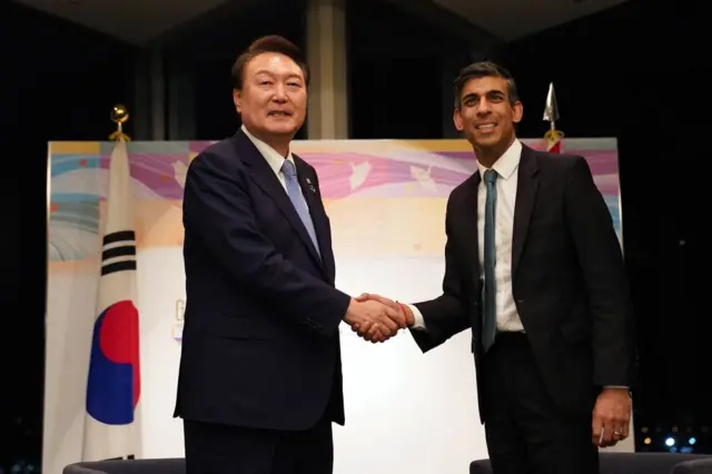 윤석열 한국 대통령과 리시 수낙 영국 총리