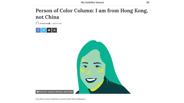 Bài viết của Frances Hui trong bài báo của sinh viên Đại học Emerson
