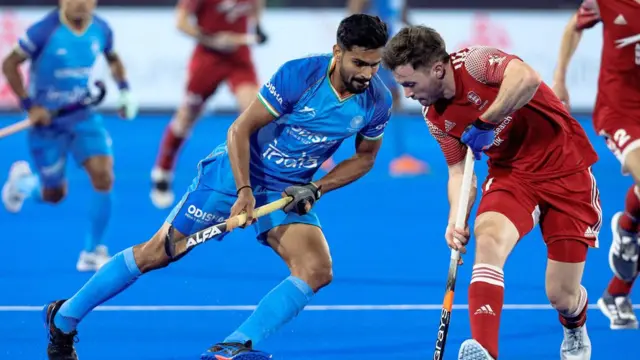 भारत और इंग्लैंड के बीच हॉकी मैच