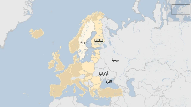 خريطة دول الناتو مع السويد وأوكرانيا وروسيا