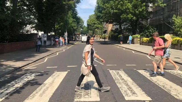Tanti, dari Jakarta yang berkunjung Juli lalu ke Abbey Road.