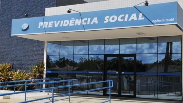 Fachada de agência da Previdência