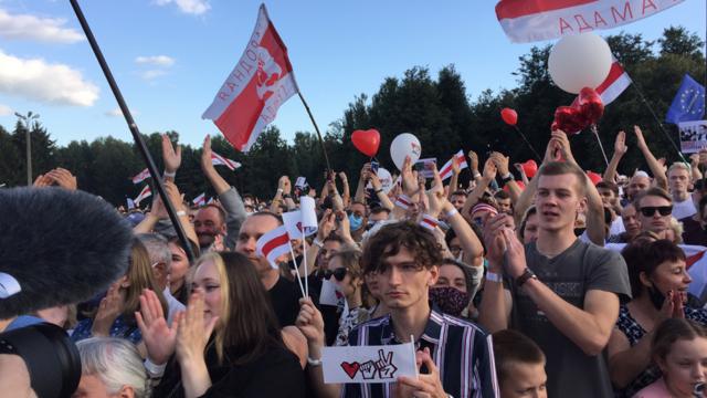 Митинг Тихановской в Минске