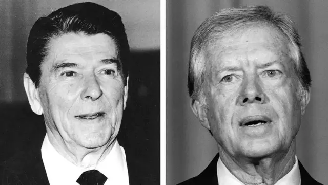 Ronald Reagan e Jimmy Carter