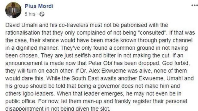 Ihe ndị mmadụ na-ekwu maka ọgbakọ maka nhọpụta Obi