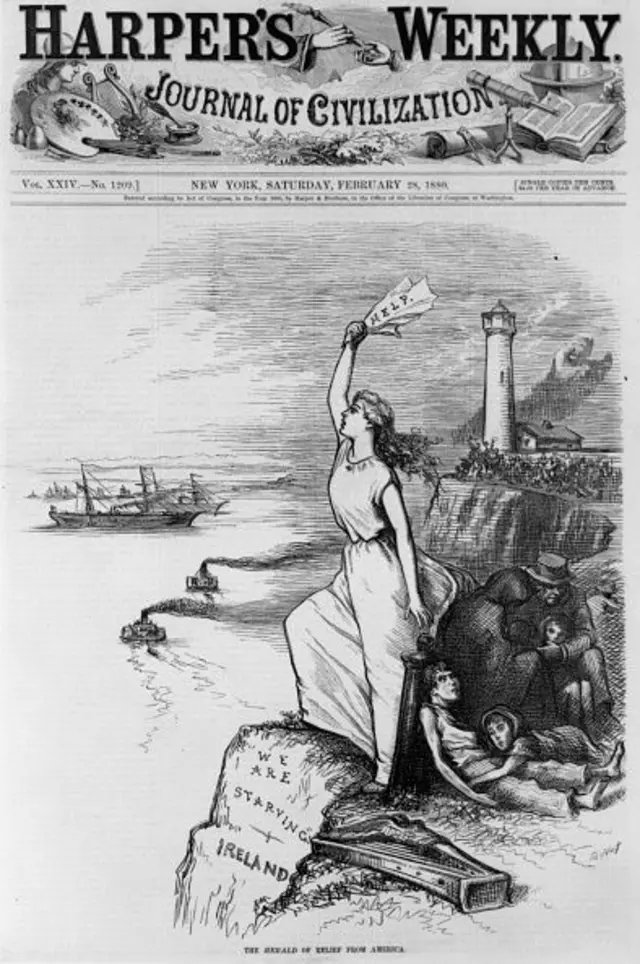 "Ми голодаємо, допоможіть!" - обкладинка американського журналу, присвяченого подіям в Ірландії 