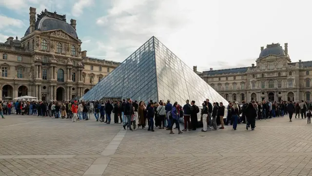 Очередь в Лувр