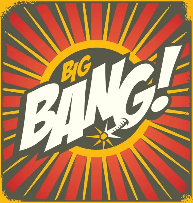 Afiche vintage que dice Big Bang