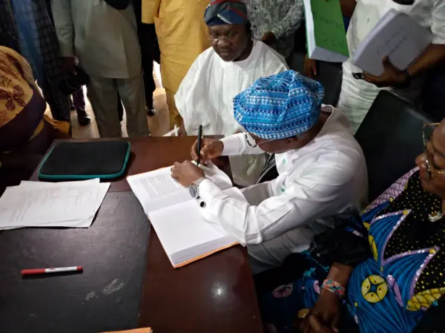 aworan gomina Gboyega Oyetola