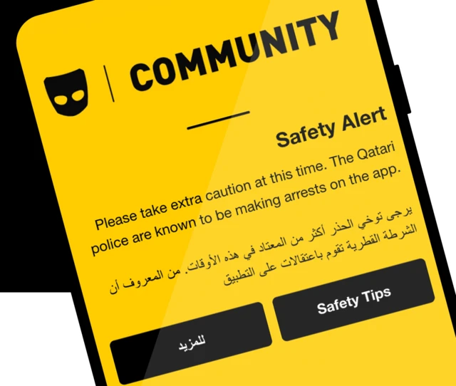 Tangkapan layar aplikasi Grindr