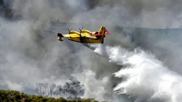 أعلن الاتحاد الأوروبي أنه سيرسل طائرات برمائية إلى اليونان مصممة لمكافحة الحرائق من الجو 