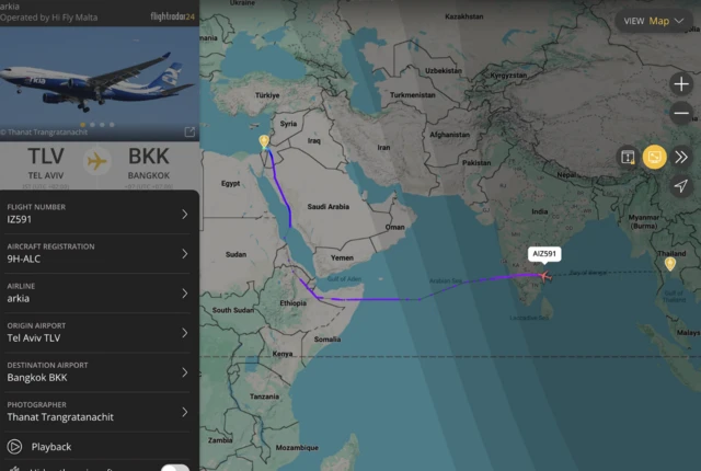 Diyaarad muujinaysa in ay martay hawada Soomaaliya iyada oo ku wajahan Thailand