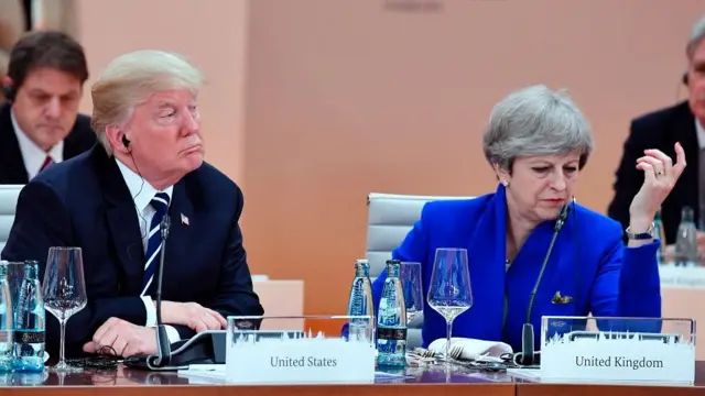 Дональд Трамп, Тереза Мэй на саммите "двадцатки" в 2017