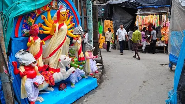 কলকাতায় পুরনো বছরের একটি পূজার প্যান্ডেল (ফাইল চিত্র)