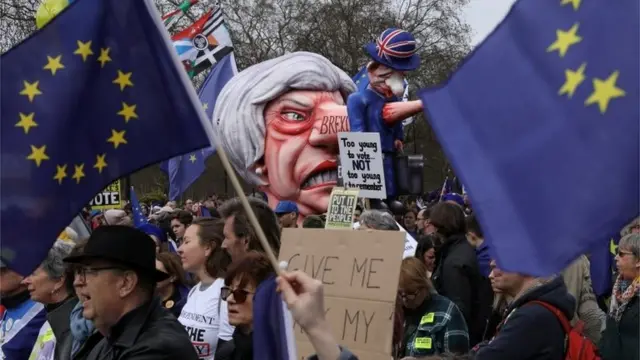 راهپیمایی مخالفان خروج بریتانیا از اتحادیه اروپا