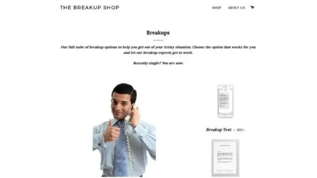 பிரேக்அப் ஷாப் சேவைகள்