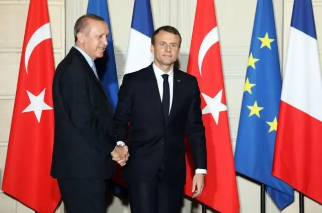 Cumhurbaşkanı Recep Tayyip Erdoğan ve Fransa Cumhurbaşkanı Emmanuel Macron