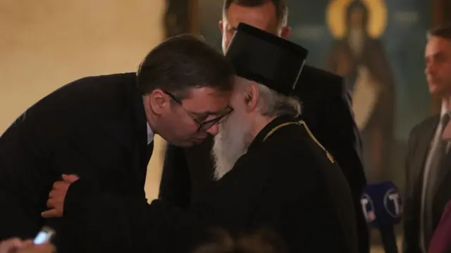 Председник Србије Александар Вучић и патријарх Иринеј