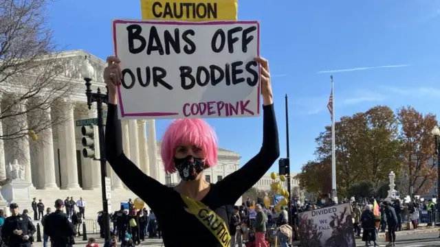 اولیویا ډینوشي له هغو یوه وه، چې د سترې محکمې مخکې یې مظاهره کړې.