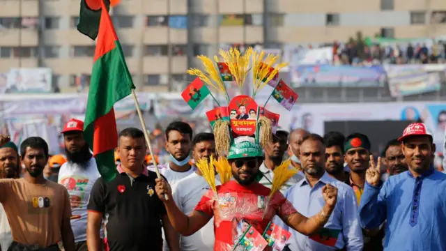 أنصار الحزب الوطني المعارض في بنغلاديش
