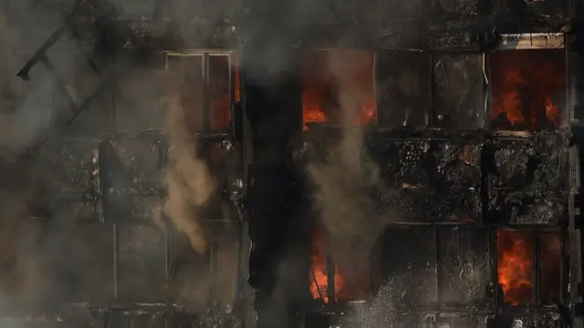 อาคารเกรนเฟลล์ ทาวเวอร์ ขณะเกิดเพลิงไหม้