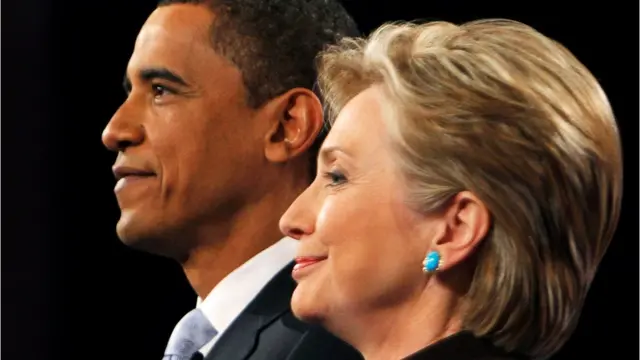 Hillary Clinton e Barack Obama