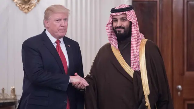 محمد بن سلمان مع الرئيس ترامب