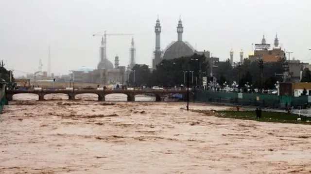 سیل در قم