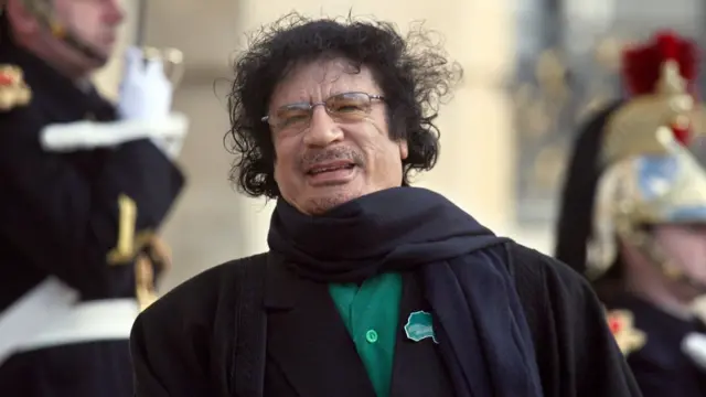 Former Libyan leader Muammar Gaddafi