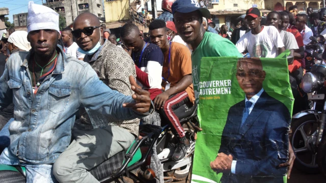 Abashyigikiye Cellou Dalein Diallo kuri za moto muri Guinea