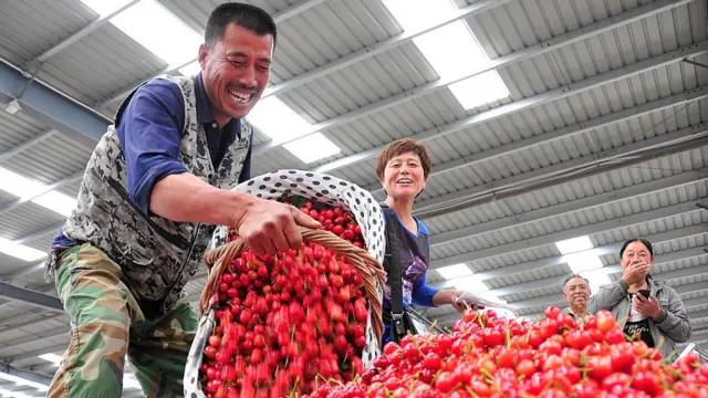 Cerezas en China