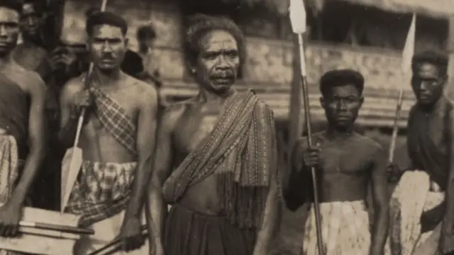 Prajurit lapis baja di Pulau Adonara, mungkin di Kiwangona