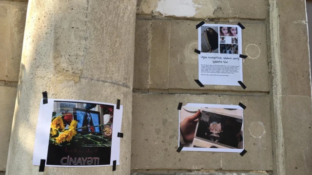 Elina Hacıyevanın işi üzrə keçirilən məhkəməsinin qarşısı