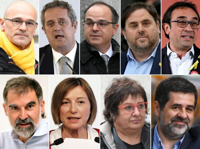 Дев'ять лідерів руху за незалежність Каталонії засуджені до тюремних термінів від дев'яти до 13 років