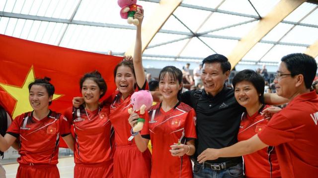 Đội nữ Việt Nam ngay sau chiến thắng trước đội Trung Quốc