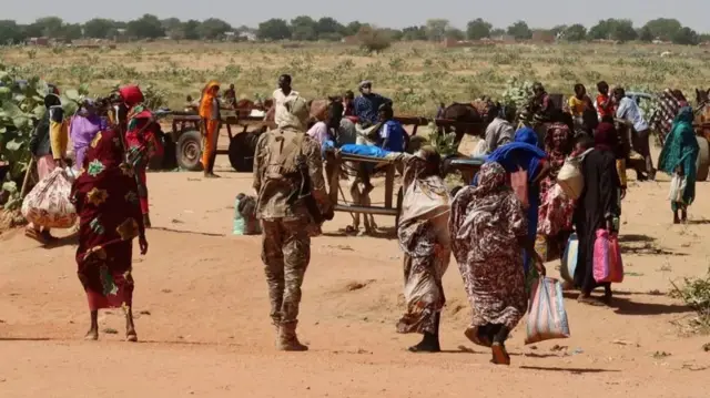 Sudanliklar Chadga qochib o'tishmoqda.