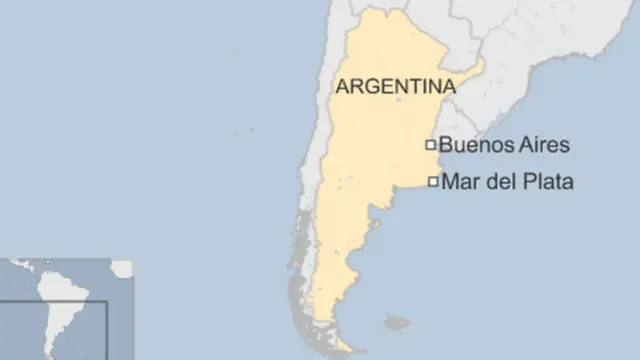 Ramani ya nchi ya Argentina