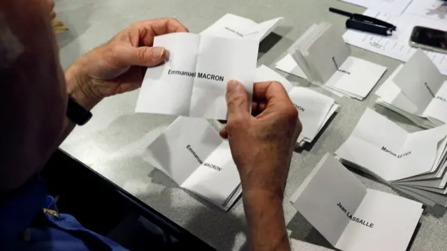 Una boleta de votación