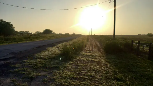 Baluarte Creek Road, en las afueras de Falfurrias