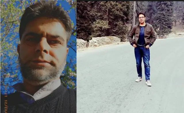 अल्ताफ़ बट (बाईं तरफ) और मुदासिर गुल (दाईं तरफ)