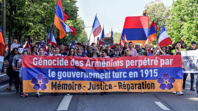 День геноцида армян, шествие в 2018 году в Марселе