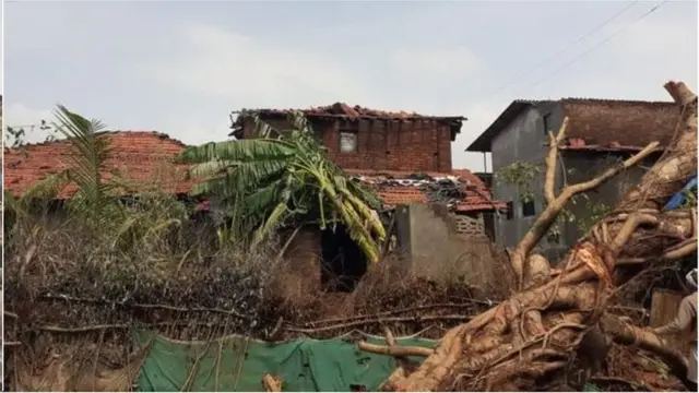 कोकणात वादळामुळे नुकसान
