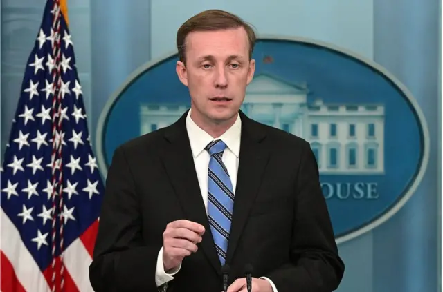 2022年9月20日，美國國家安全顧問沙利文在美​​國白宮舉行的每日新聞發佈會上向媒體發表講話。