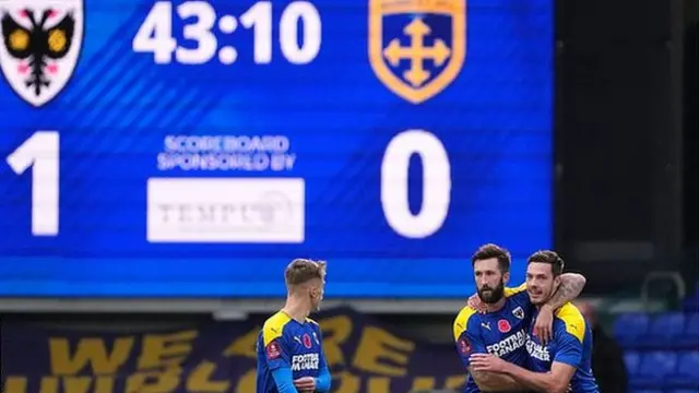 Ollie Palmer celebrates