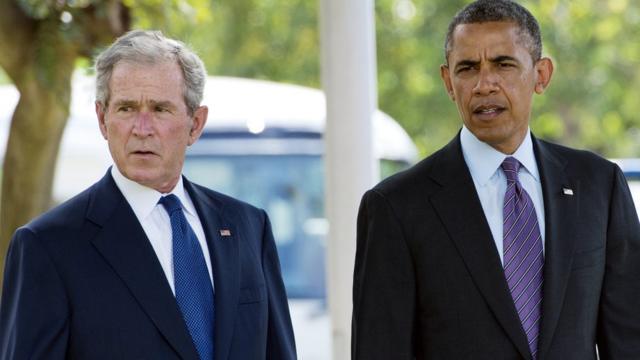 Geroge W. Bush y Barack Obama