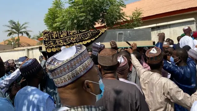 Sani Dangote burial pictures: Aliko Dangote brother funeral for Kano