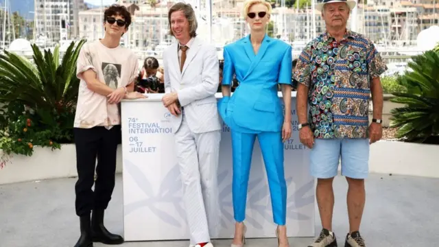 Photocall for The French Dispatch with director Wes Anderson and cast members Timothee Chalamet, Tilda Swinton and Bill Murray