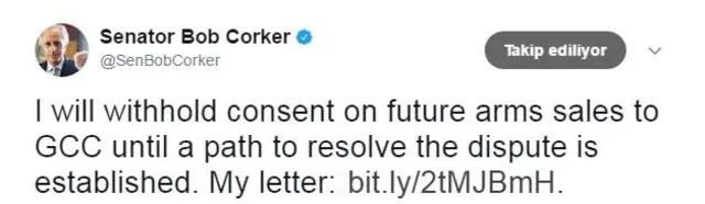 Bob Corker Tweet