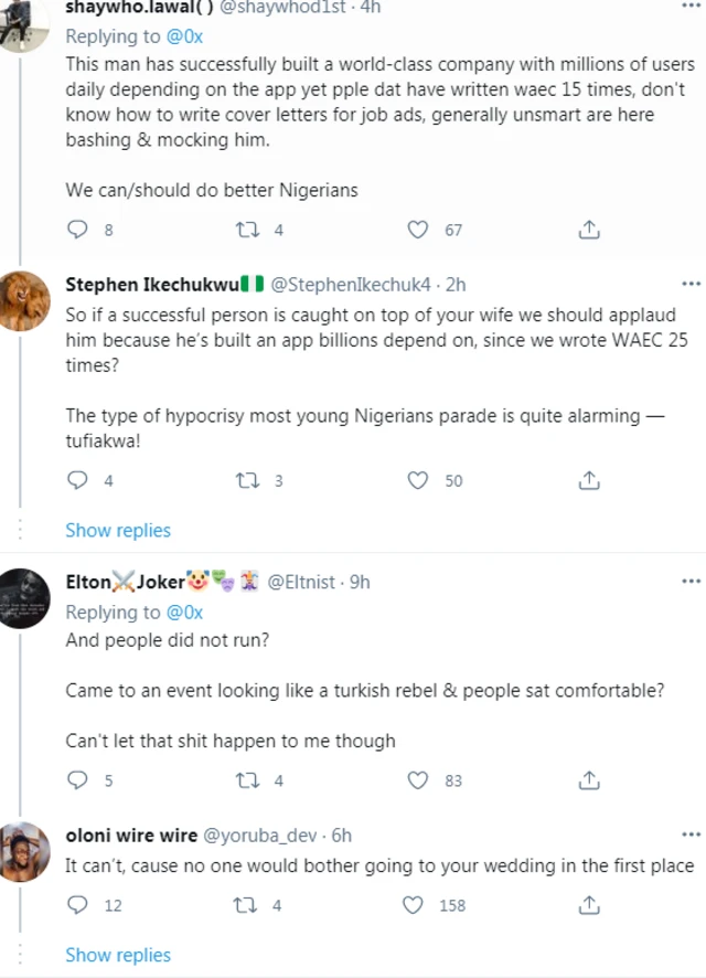 Reactions wey follow Ezra dressing