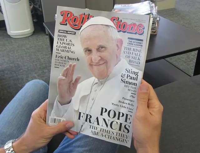 Papa Francisco na capa da revista "Rolling Stone"